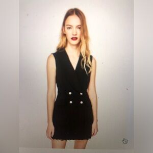 NWT Zara lace tuxedo blazer dress